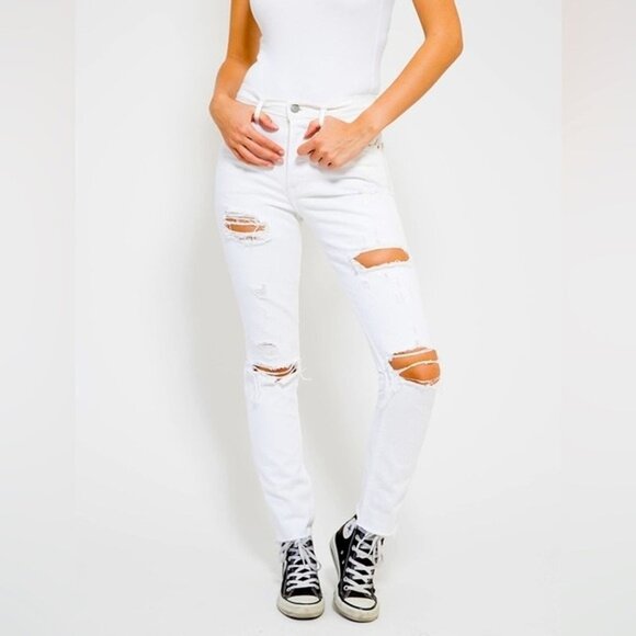 GRLFRND Karolina Ripped Jeans Womens 28 Fresh Casual Y2K Country Rustic Chic - Picture 1 of 10